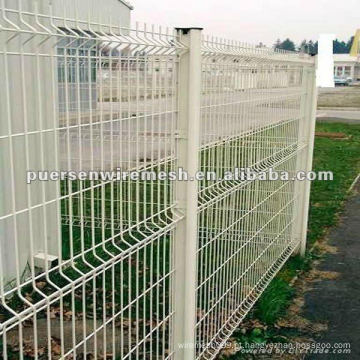 PVC revestido triângulo dobra soldada malha de arame Fence